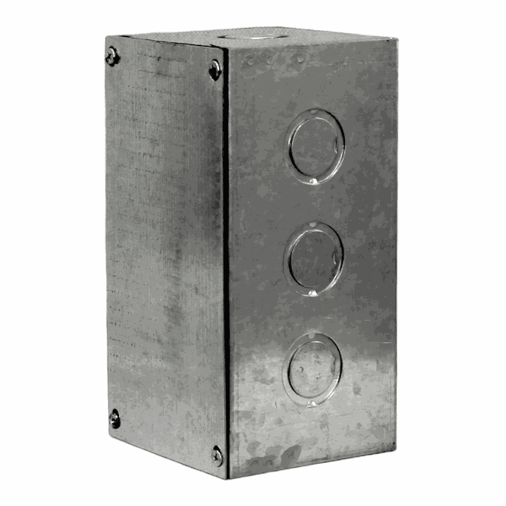 Caja Metalica con Tapa Galvanizada 200x100x100