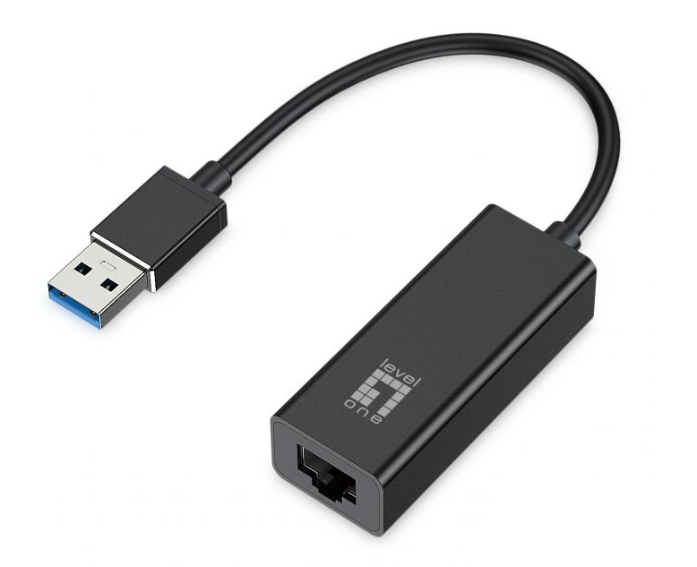 Adaptador de Red USB - Gigabit LevelOne USB-0401 Color Negro