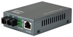 Convertidor de Medios LevelOne FVT-1102 Ethernet rapido RJ45 a SC SM 1310nm 20km4015867208045