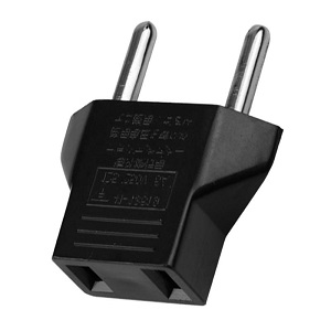 Adaptador de Enchufe Europeo a Nacional 6A Negro