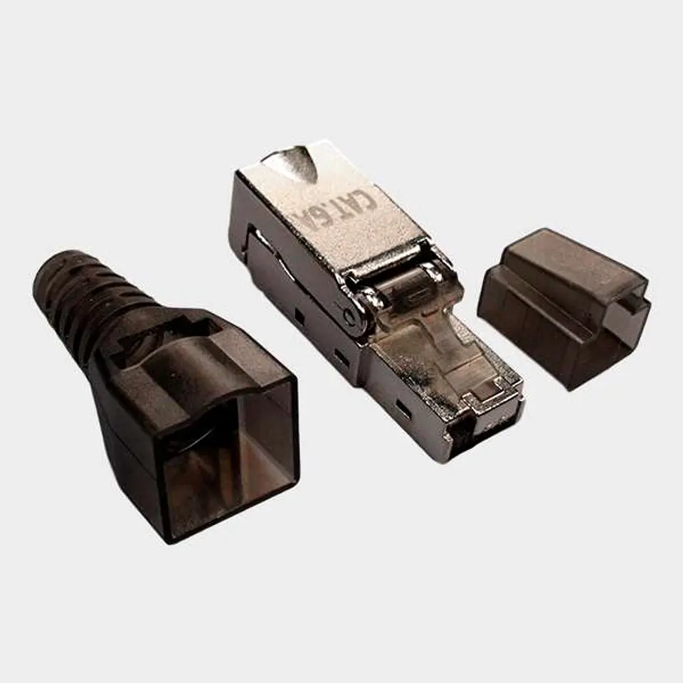 Conector RJ45 Cat6A FTP Autoponchable Metalico