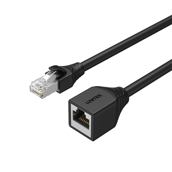 Extensor Cable de Red 3m Unitek C1896BK-3M Macho-Hembra Negro