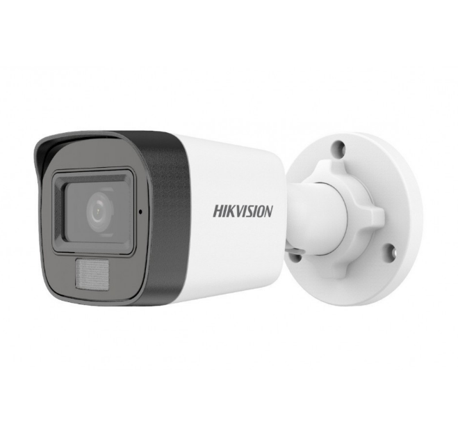 Camara Bala TVI Hikvision DS-2CE16D0T-LPFS 2MP con Audio y Luz Blanca IR25 IP67